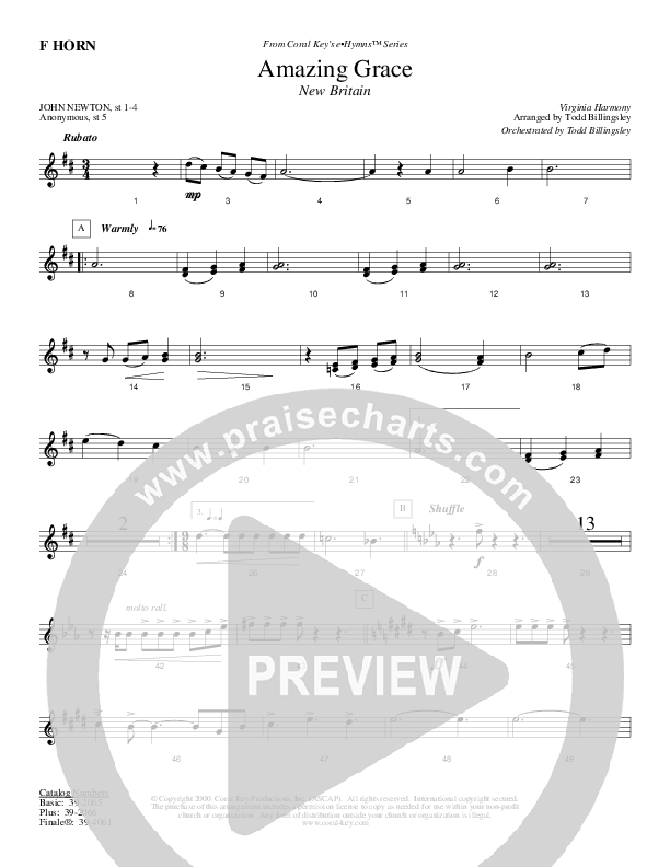 Amazing Grace French Horn (Todd Billingsley)