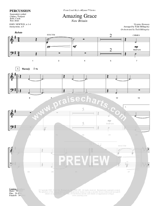 Amazing Grace Percussion (Todd Billingsley)