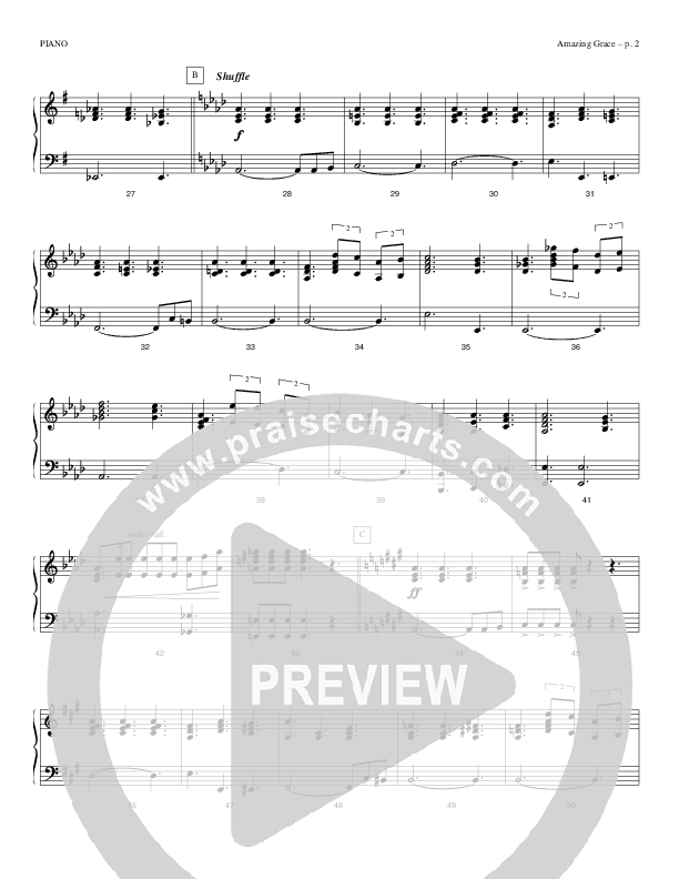 Amazing Grace Piano Sheet (Todd Billingsley)