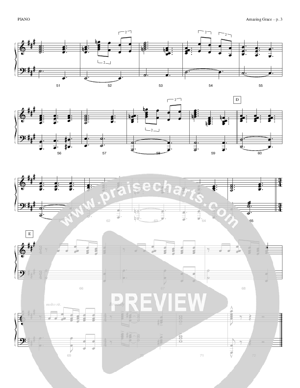 Amazing Grace Piano Sheet (Todd Billingsley)