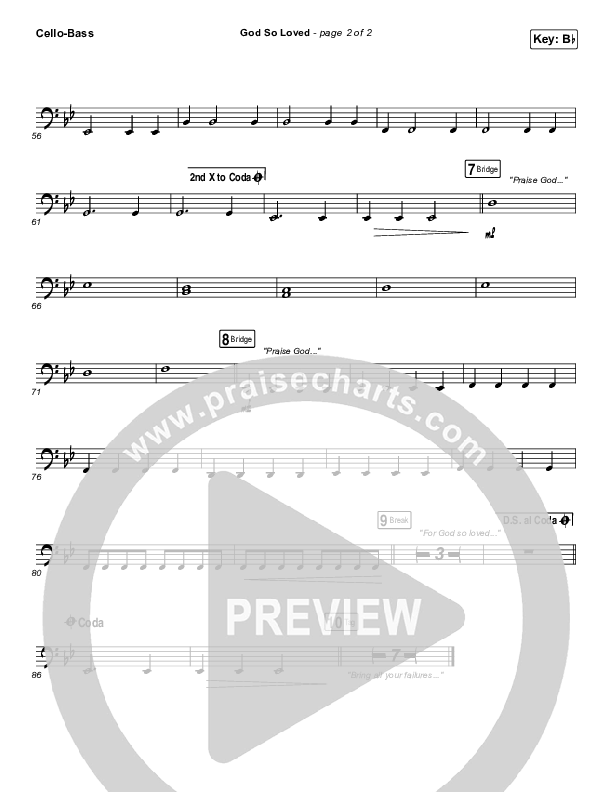 God So Loved Cello/Bass (We The Kingdom)