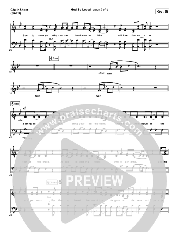 God So Loved Choir Vocals (SATB) (We The Kingdom)