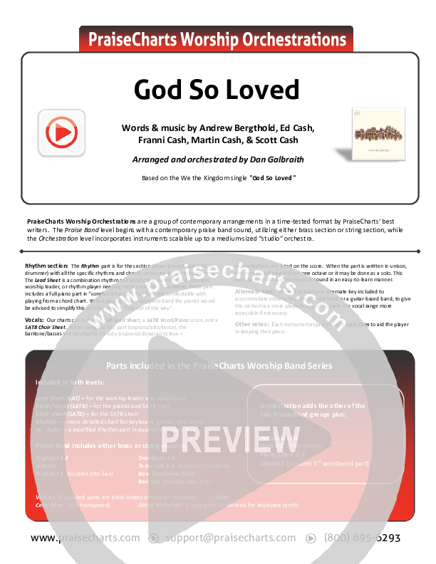 God So Loved Orchestration (We The Kingdom)