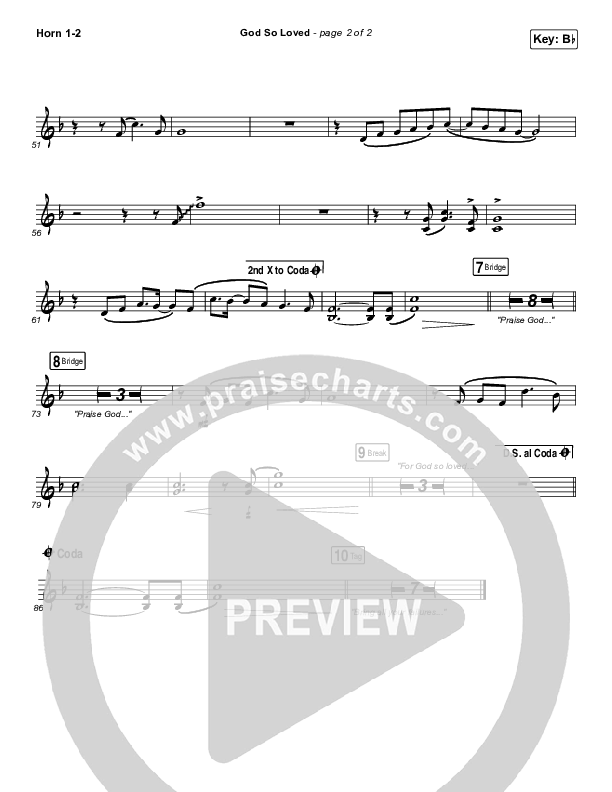 God So Loved French Horn 1/2 (We The Kingdom)