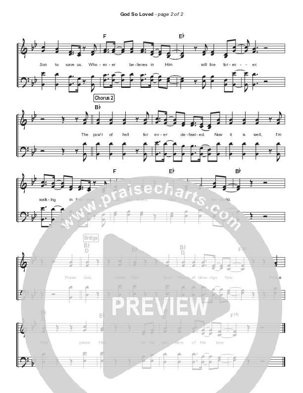 God So Loved Hymn Sheet (We The Kingdom)