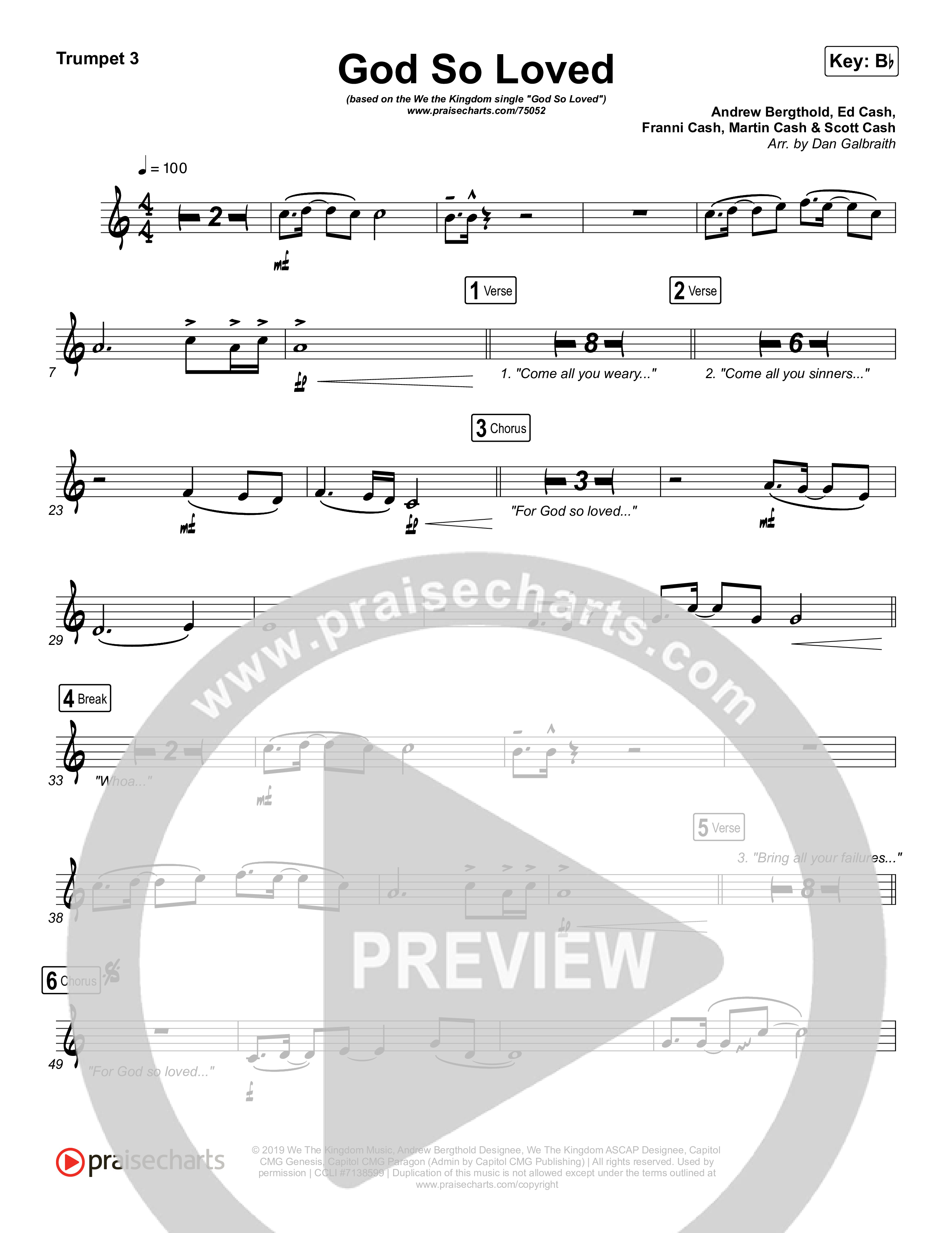 God So Loved Trumpet 3 (We The Kingdom)