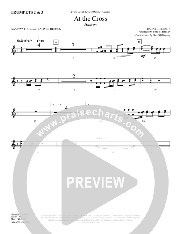 At The Cross Trumpet 2/3 (Todd Billingsley)