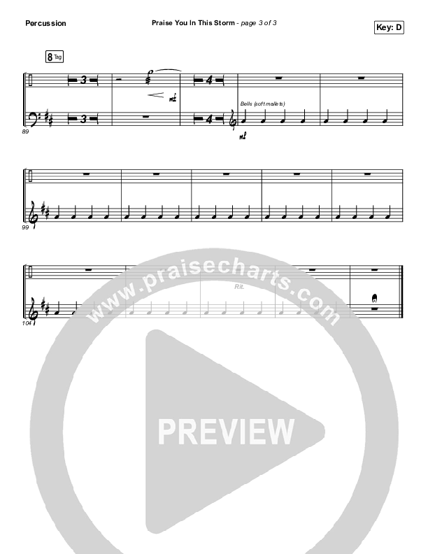 Praise You In This Storm Percussion (Natalie Grant)