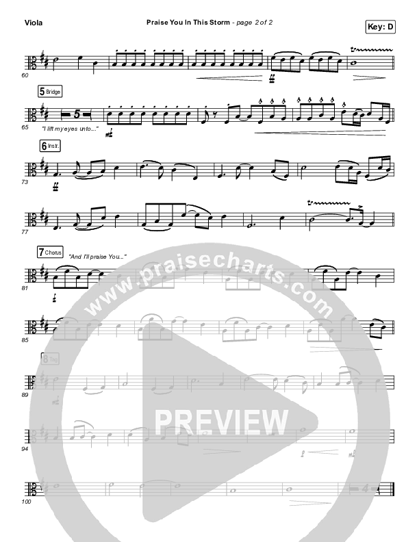 Praise You In This Storm Viola (Natalie Grant)