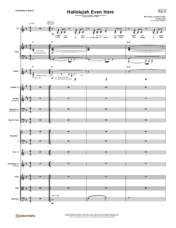 Hallelujah Even Here Conductor's Score (Lydia Laird)