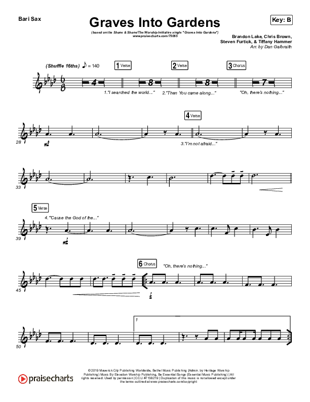 Graves Into Gardens Bari Sax (Shane & Shane/The Worship Initiative)