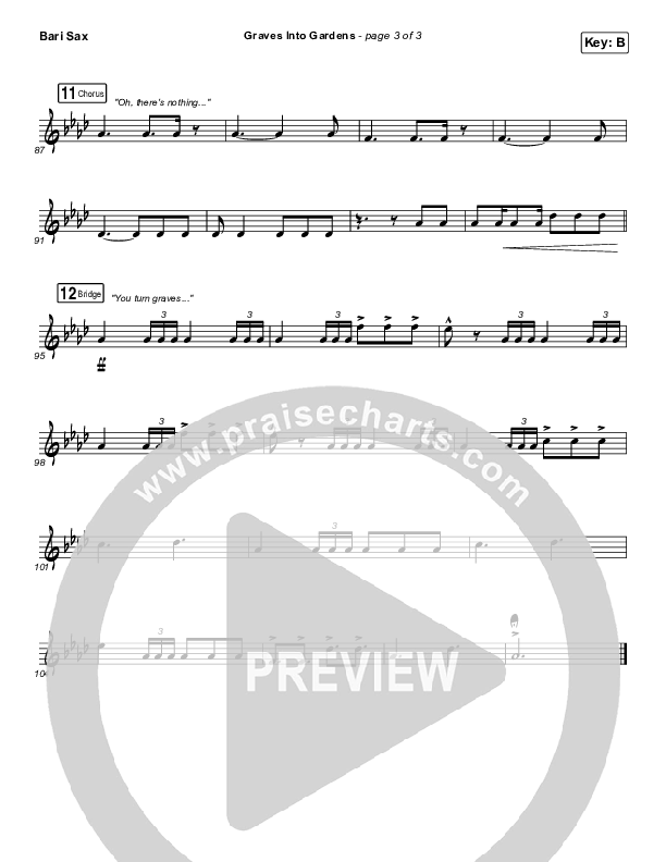 Graves Into Gardens Bari Sax (Shane & Shane/The Worship Initiative)