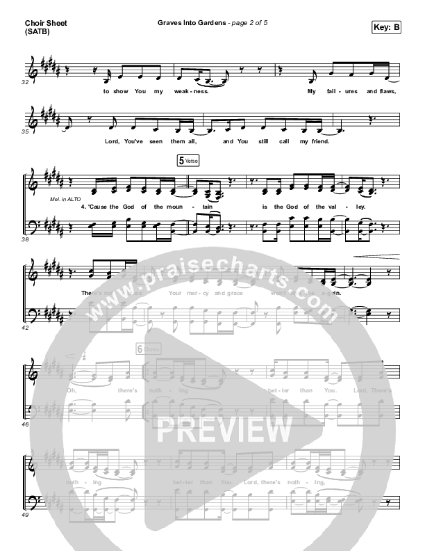 Graves Into Gardens Choir Vocals (SATB) (Shane & Shane/The Worship Initiative)