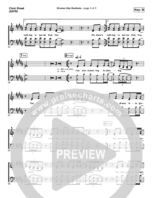 Graves Into Gardens Choir Vocals (SATB) (Shane & Shane/The Worship Initiative)
