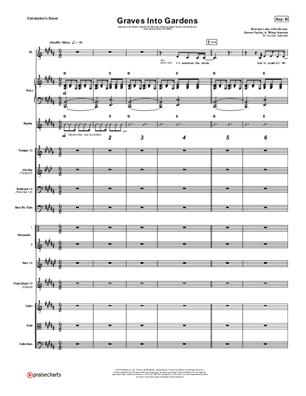 Graves Into Gardens Conductor's Score (Shane & Shane/The Worship Initiative)