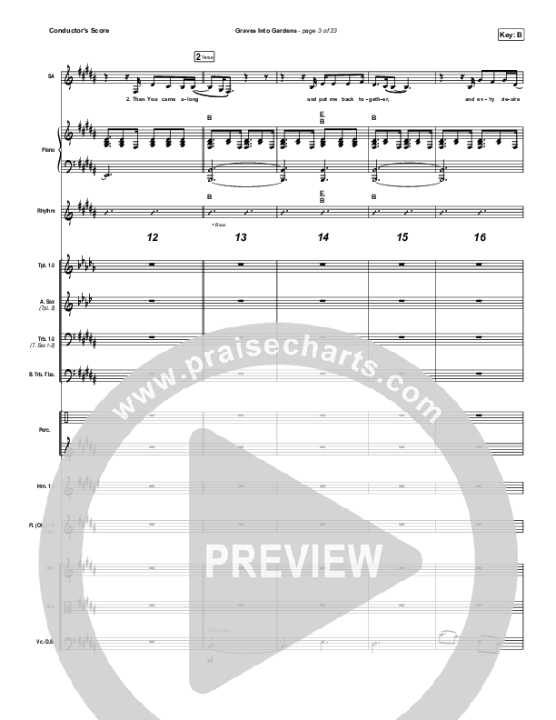 Graves Into Gardens Conductor's Score (Shane & Shane/The Worship Initiative)