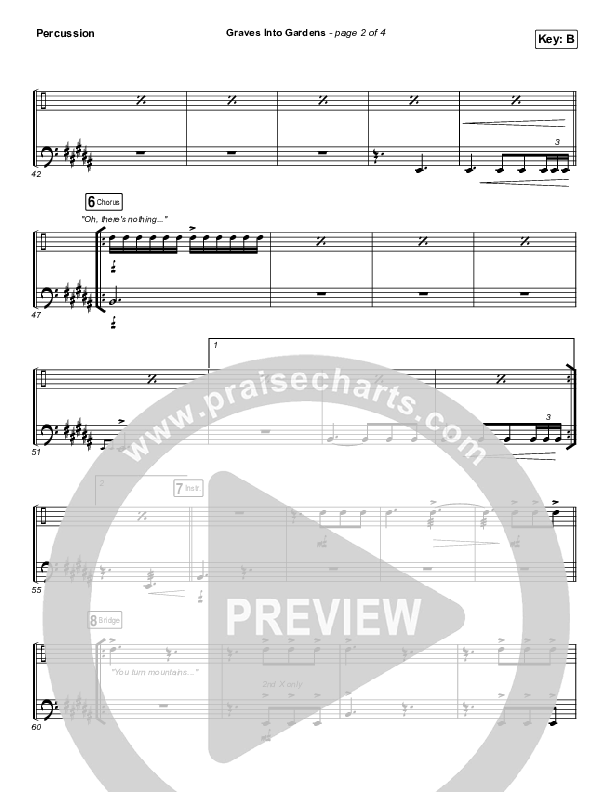 Graves Into Gardens Percussion (Shane & Shane/The Worship Initiative)