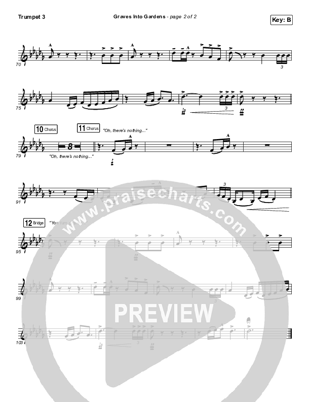 Graves Into Gardens Trumpet 3 (Shane & Shane/The Worship Initiative)