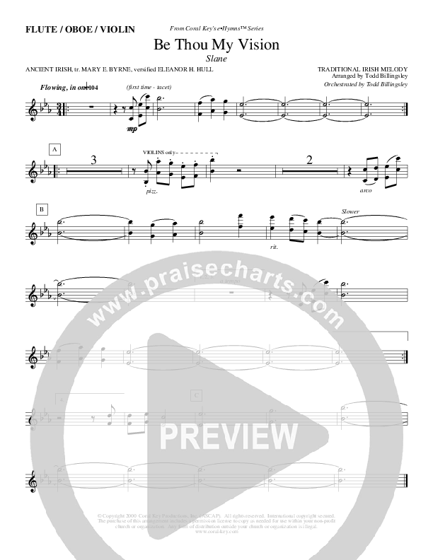 Be Thou My Vision Flute/Oboe (Todd Billingsley)