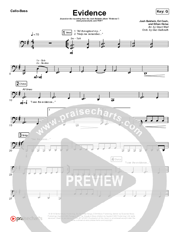 Evidence Cello/Bass (Josh Baldwin)