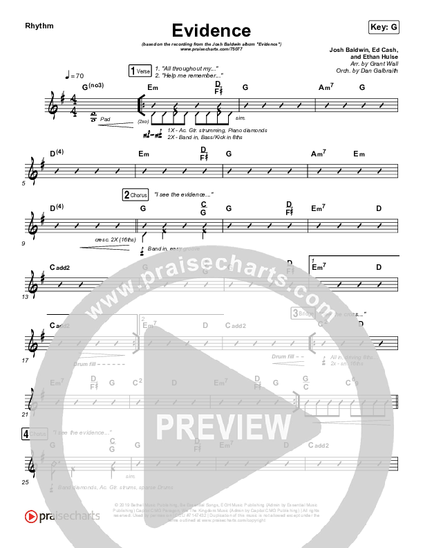 Evidence Rhythm Chart (Josh Baldwin)