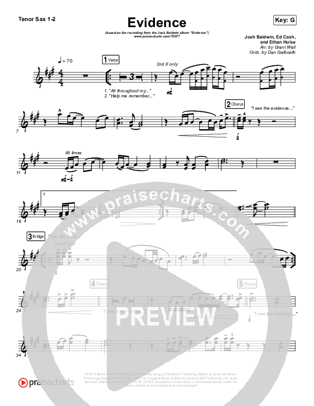 Evidence Tenor Sax 1/2 (Josh Baldwin)