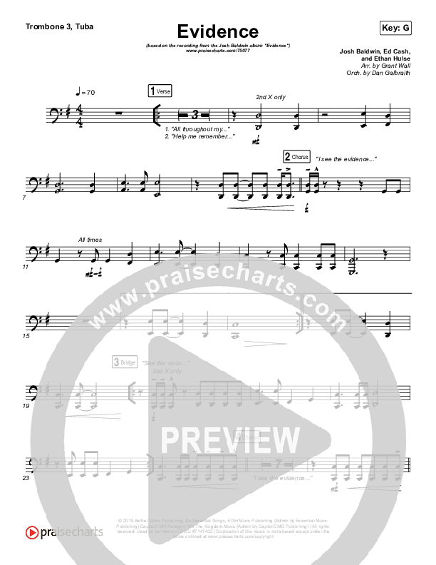 Evidence Trombone 3/Tuba (Josh Baldwin)