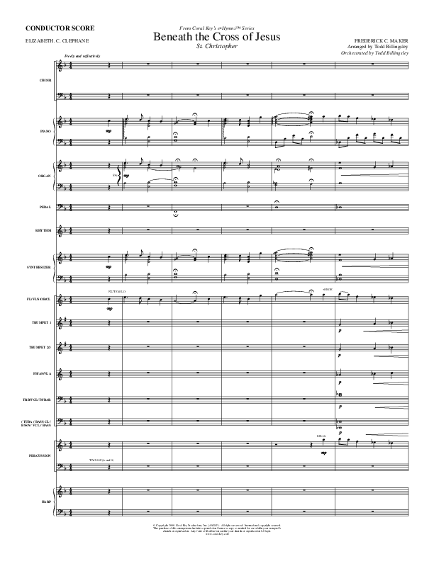 Beneath The Cross Of Jesus Conductor's Score (Todd Billingsley)
