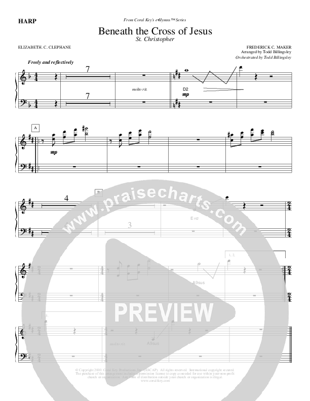 Beneath The Cross Of Jesus Harp (Todd Billingsley)