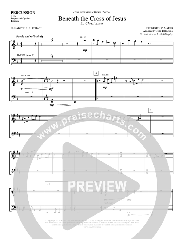 Beneath The Cross Of Jesus Percussion (Todd Billingsley)