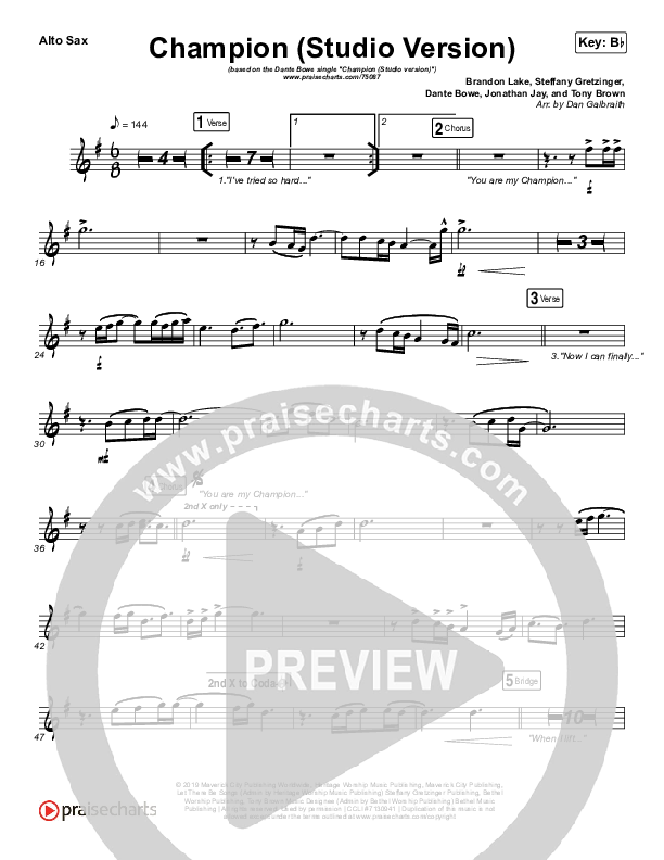 Champion (Studio) Alto Sax (Dante Bowe)