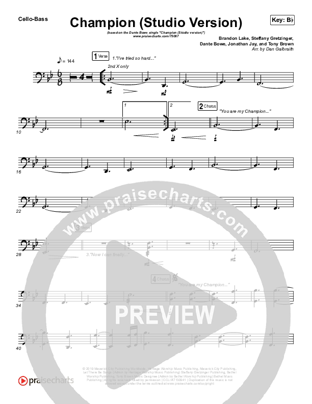 Champion (Studio) Cello/Bass (Dante Bowe)