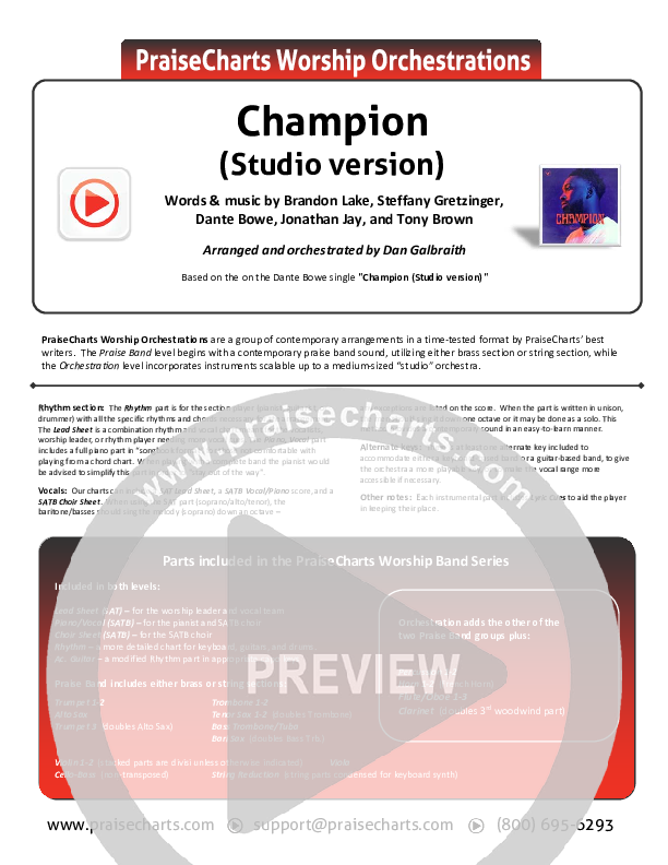 Champion (Studio) Orchestration (Dante Bowe)