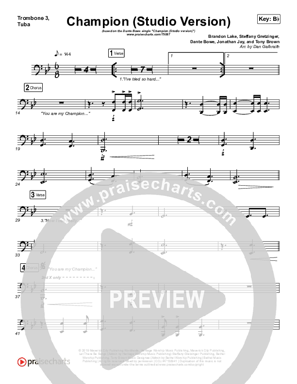 Champion (Studio) Trombone 3/Tuba (Dante Bowe)