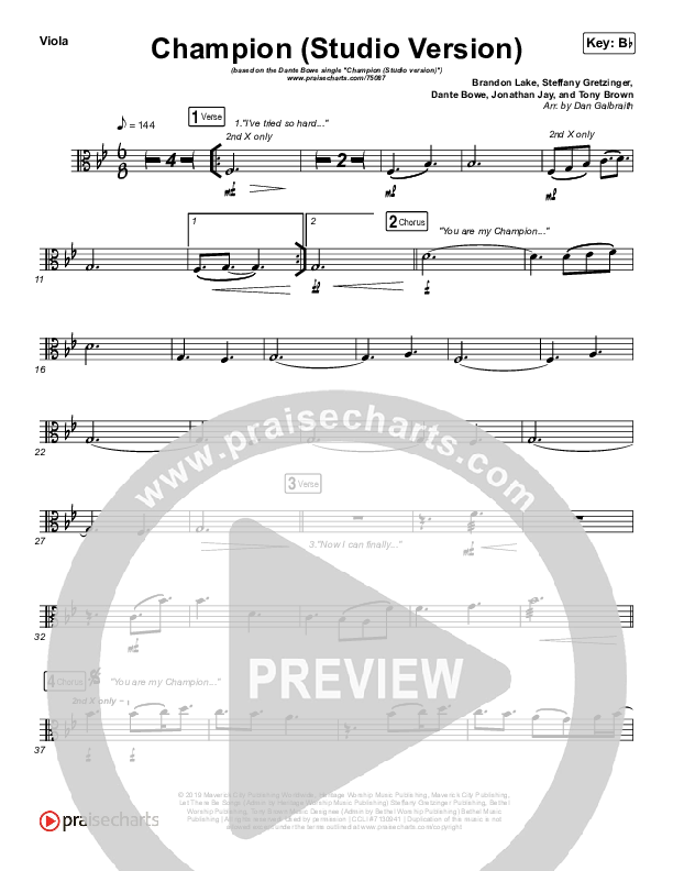 Champion (Studio) Viola (Dante Bowe)