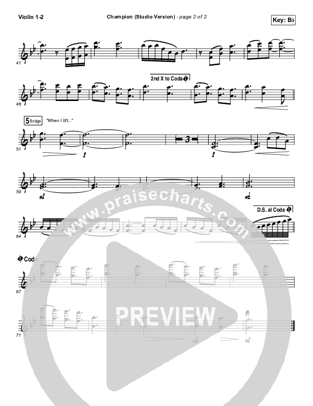 Champion (Studio) Violin 1/2 (Dante Bowe)