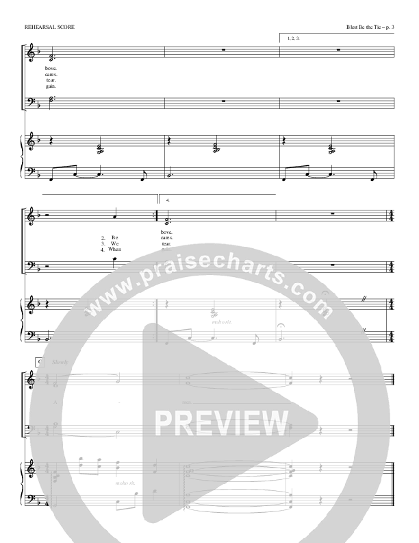 Blest Be The Tie Conductor's Score (Todd Billingsley)