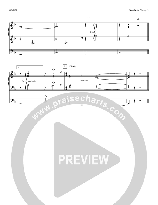 Blest Be The Tie Organ (Todd Billingsley)