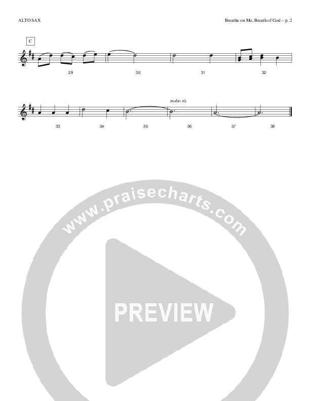 Breathe On Me Breath Of God Alto Sax (Todd Billingsley)