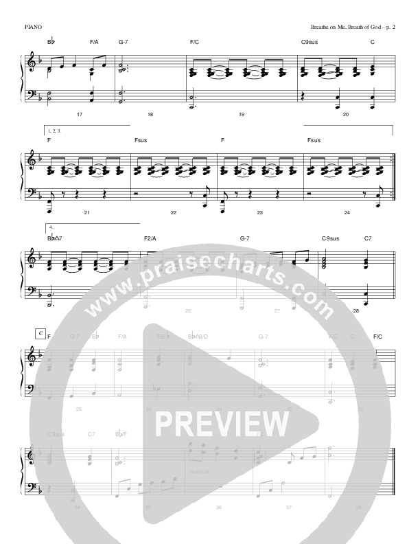 Breathe On Me Breath Of God Piano Sheet (Todd Billingsley)