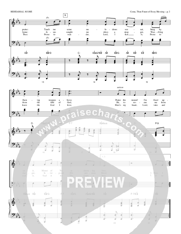 Come Thou Fount Of Every Blessing Conductor's Score (Todd Billingsley)