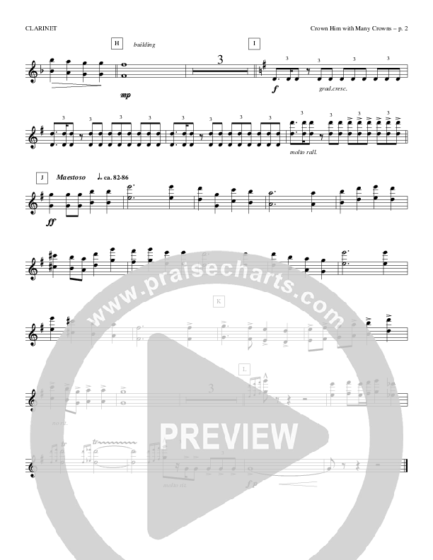 Crown Him With Many Crowns Clarinet (Todd Billingsley)