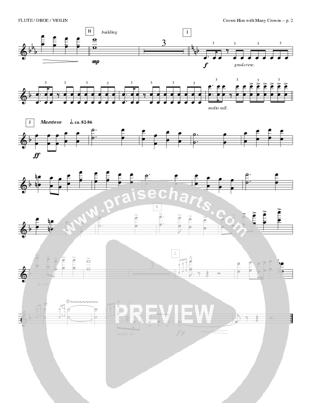 Crown Him With Many Crowns Flute/Oboe (Todd Billingsley)