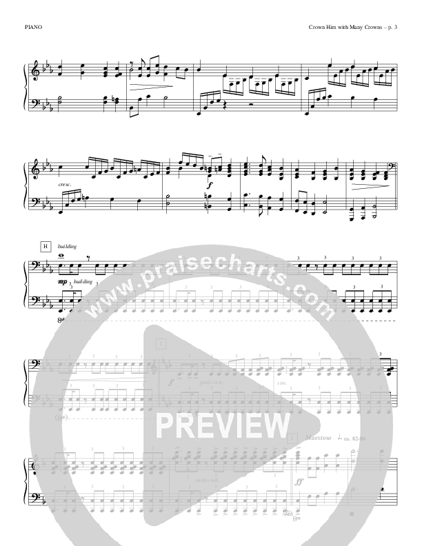 Crown Him With Many Crowns Piano Sheet (Todd Billingsley)