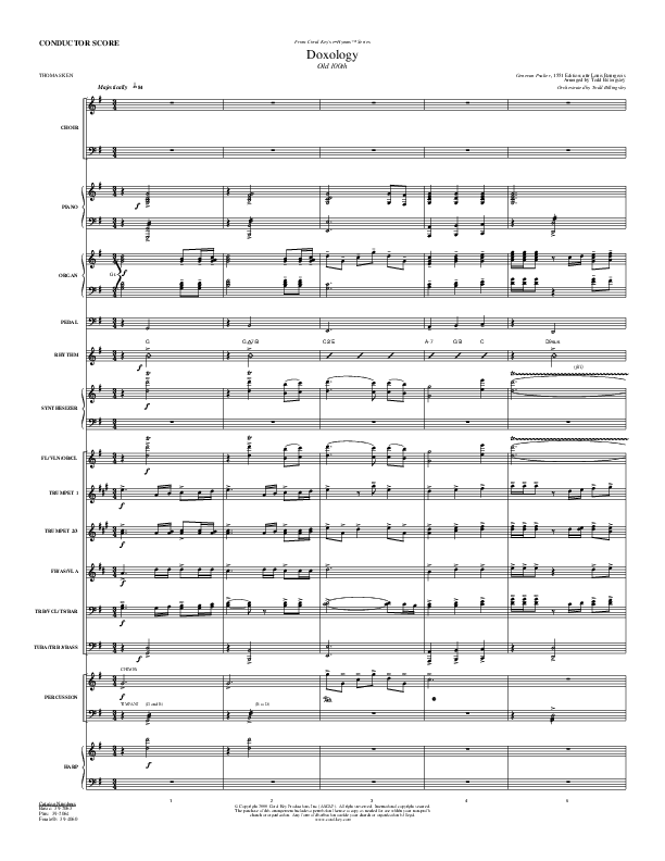 Doxology Conductor's Score (Todd Billingsley)