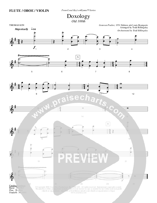 Doxology Flute/Oboe (Todd Billingsley)