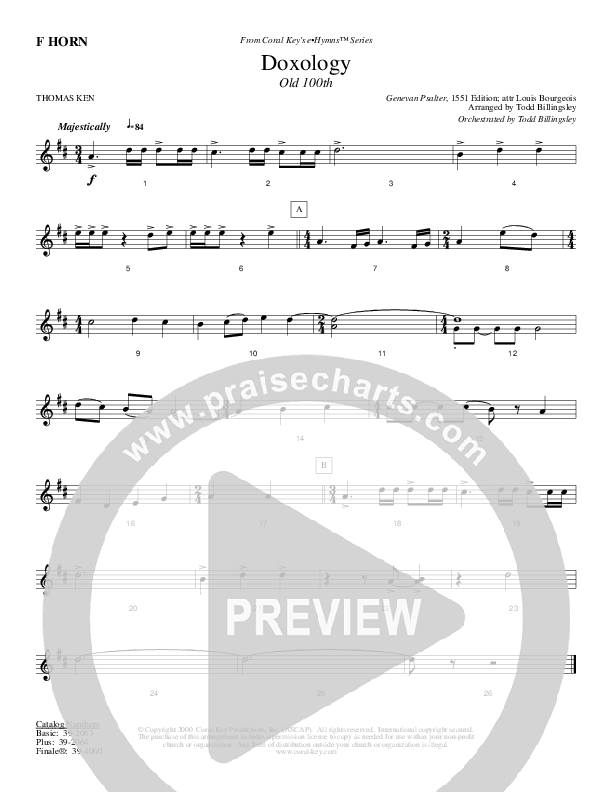 Doxology French Horn (Todd Billingsley)