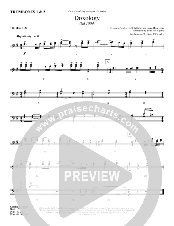 Doxology Trombone 1/2 (Todd Billingsley)
