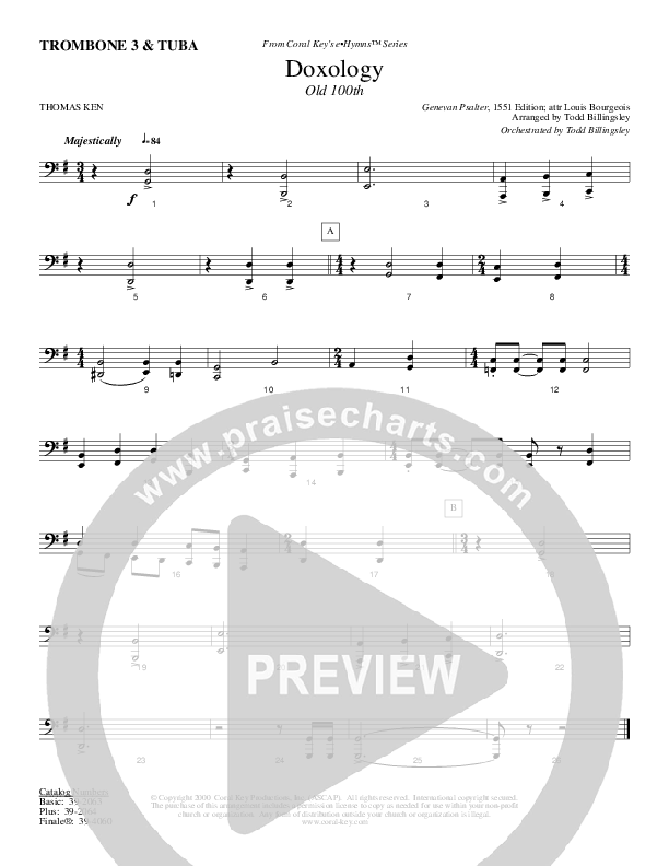 Doxology Trombone 3/Tuba (Todd Billingsley)