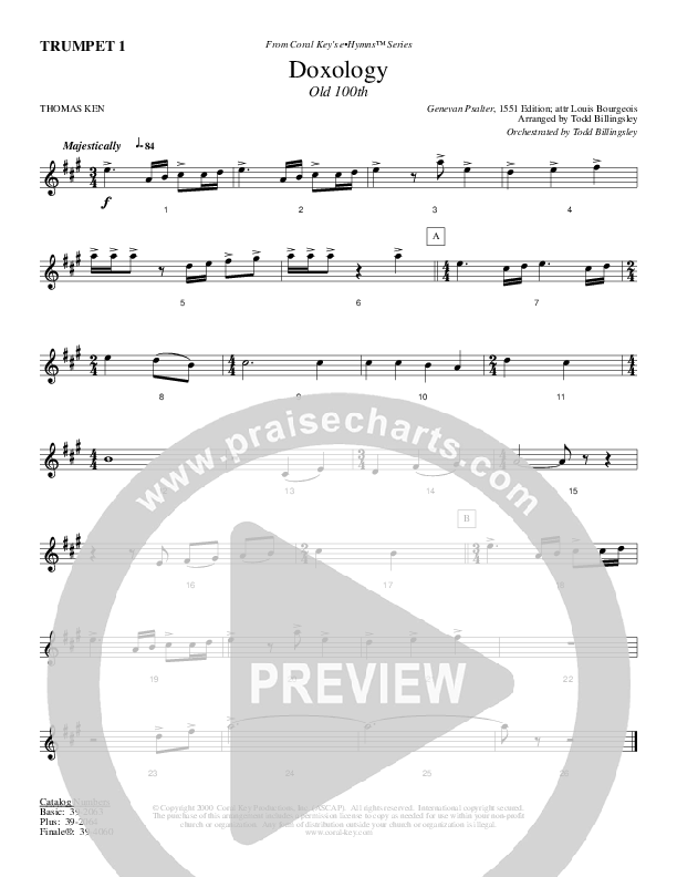 Doxology Trumpet 1 (Todd Billingsley)